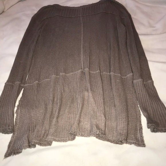 Free People Sunset Park Thermal Taupe Waffle - Picture 7 of 7